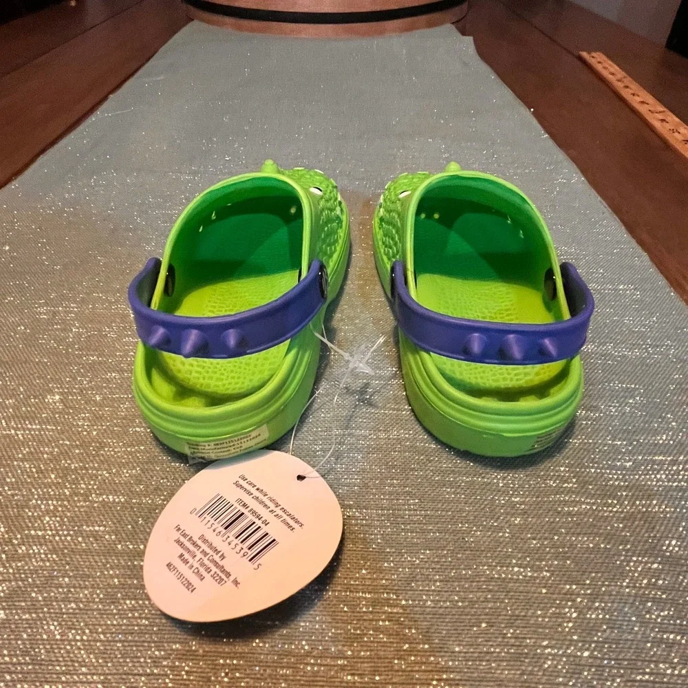 Kids Sunwear Green Dinosaur Clog Sandals‎ Toddler Size 1 Slip On Back Strap New